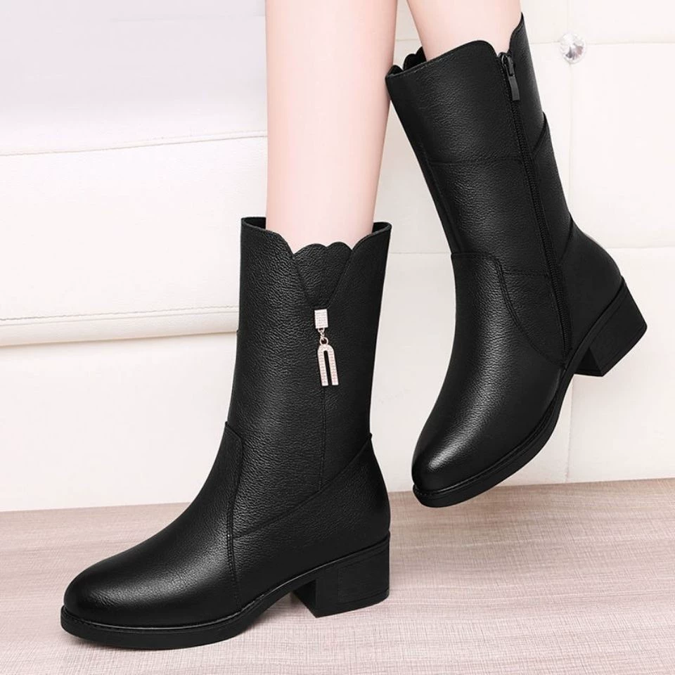 Martens, demi-season keep warm boots, mid-length