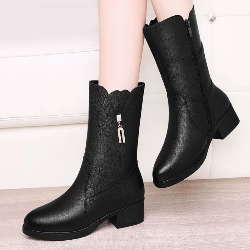 Martens, demi-season keep warm boots, mid-length