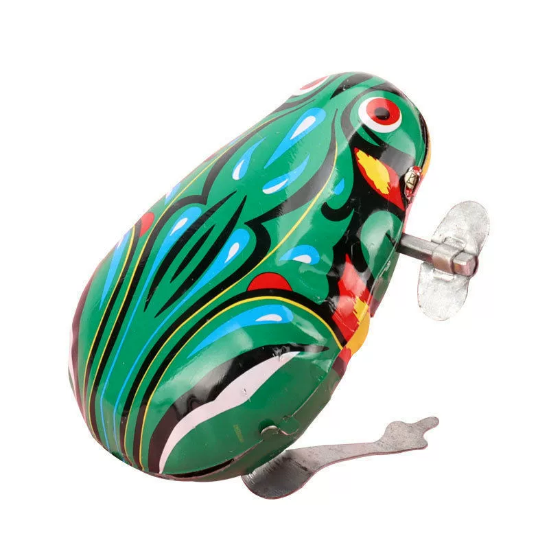 Wind-up classic toy for jumping, frog, wholesale