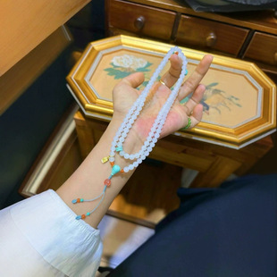 Hetian jade · 108 beads like jade life, their own city. Original design upper body