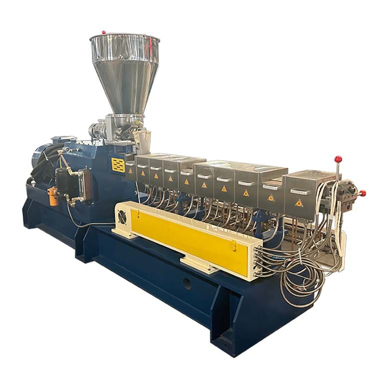 塑料PP PE填充改性双螺杆挤出造粒机 水拉条挤出造粒机