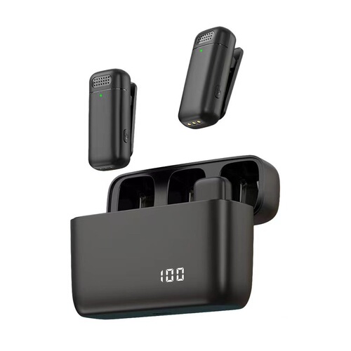 Wireless recording collar mic K6 collar mic one to two live video noise reduction recording mic with digital display cockpit cross-border