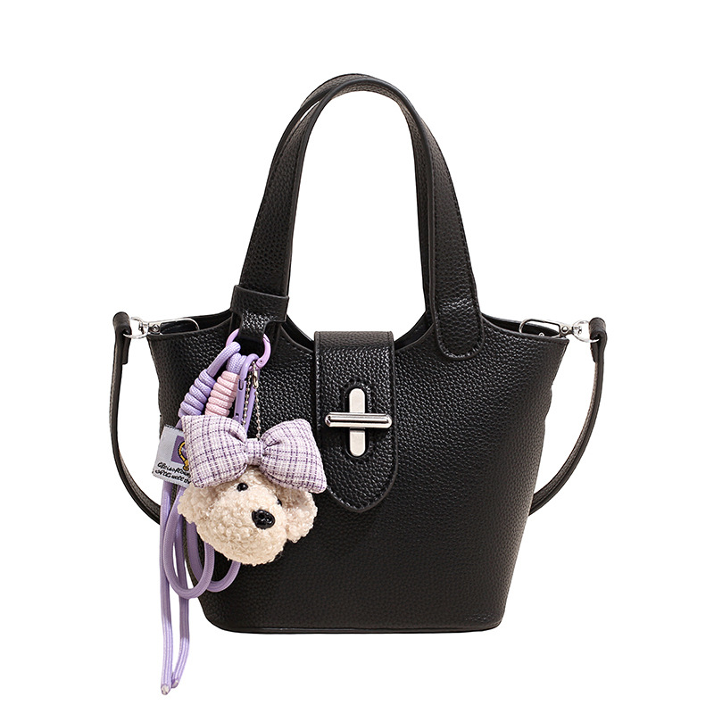 2026 nuevo estilo transfronterizo de alto valor exterior de moda de un solo hombro mochila de textura alta lichi patrón bolso de cubo de mano