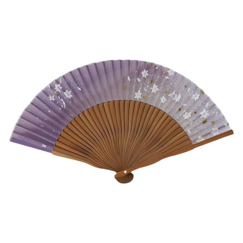 Procesamiento de bambú de impresión de estilo chino ventilador de bambú superficie de seda ventilador de baile ventilador femenino ventilador plegable japonés ventilador de estilo antiguo al por mayor