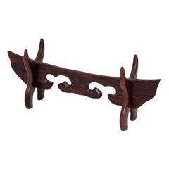 Red sandalwood ivory Ruyi bracket handicraft bracket horn ornament rack knife holder sword stand