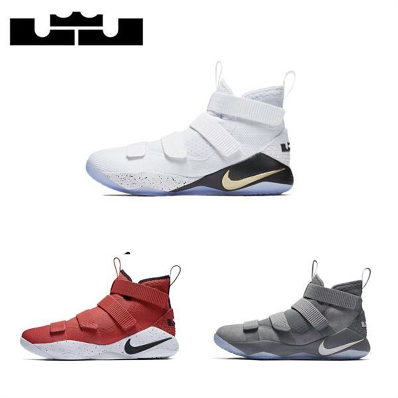Original Lebron Soldier 11 James Soldier 11 Platinum Basketball Shoes Lightweight High-Top Sneakers Original Lebron Soldier 11 James Soldier 11 Platinum Basketball Shoes Lightweight High-Top Sneakers