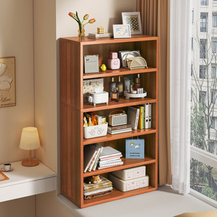 Bay Window Storage Cabinet Bookshelf Simple Floor-Standing Small Bookcase Storage Combination Balcony Simple Household Multi-Layer Storage Rack