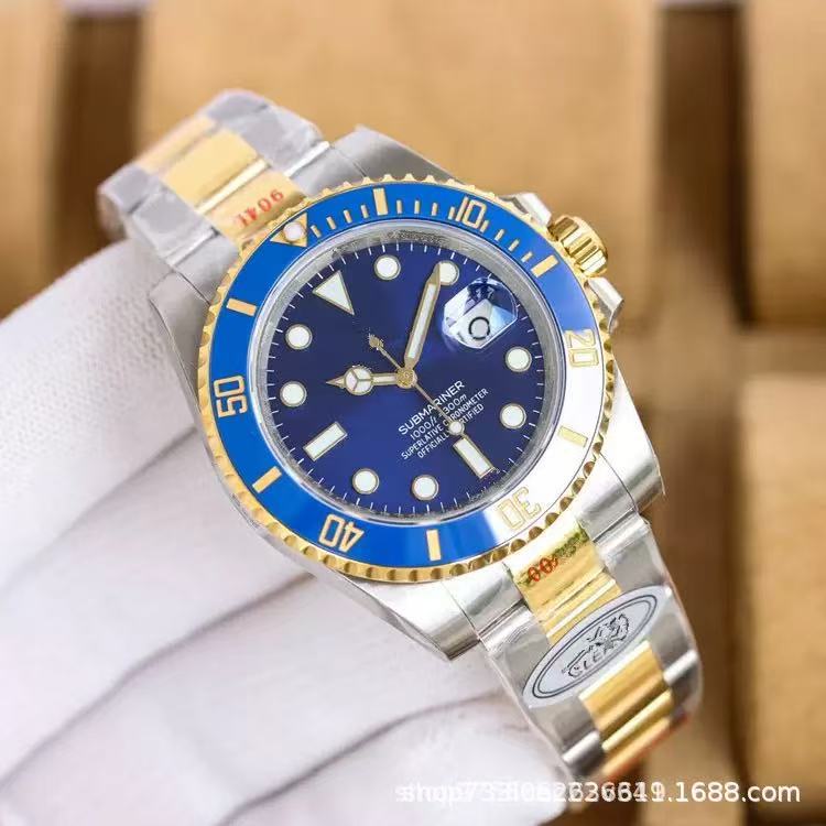 Fábrica VS fábrica ZF fábrica verde agua fantasma automático 316 acero inoxidable luminoso negro fantasma azul fantasma mecánico cinturón de acero anillo de cerámica