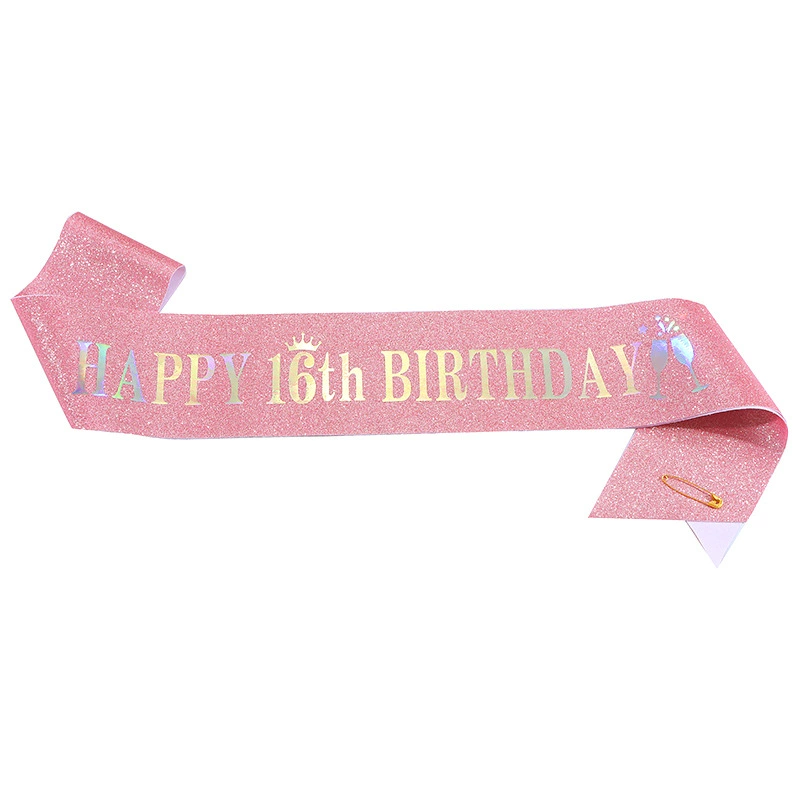 Пошитая на границе мода Happy Birthday ремень через плечо с золотым зеленым луком золотой пояс для вечеринки