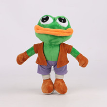 跨境新款网红Meme Mayhem Pepe Plush frog悲伤蛙毛绒玩具公仔