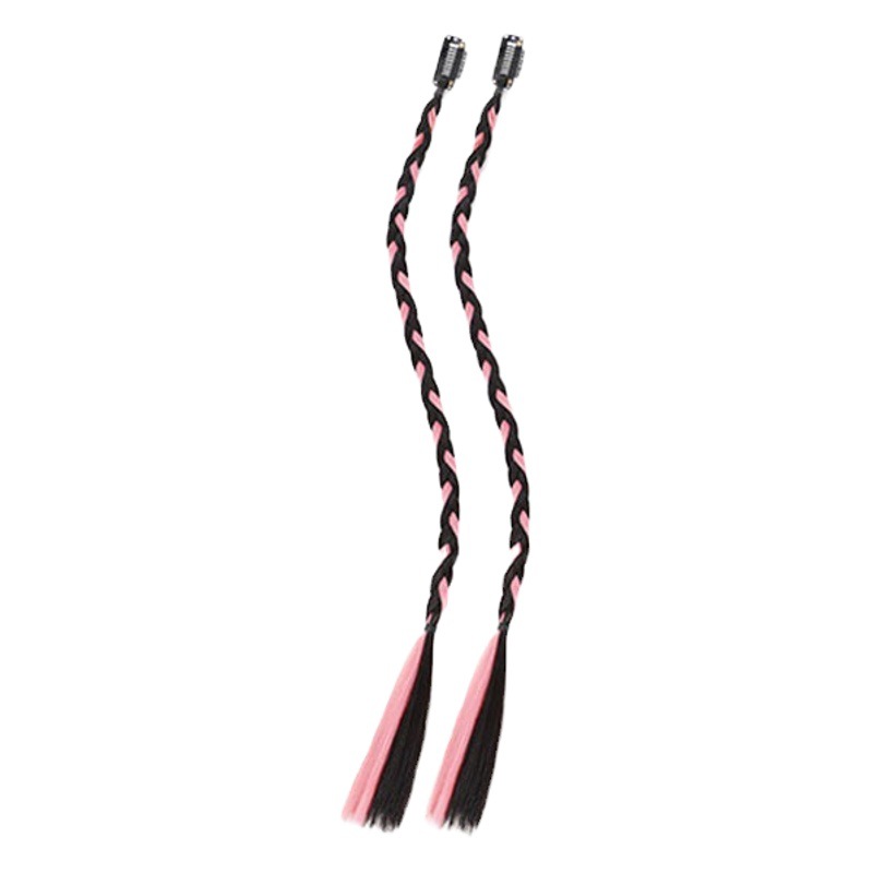 y2k Wig Braids Children's Pony Tail Sweet Cool Spice Girls Highlighting Dirty Braids Twist Simulation Boxing Braids Wig Pieces Wig Braids