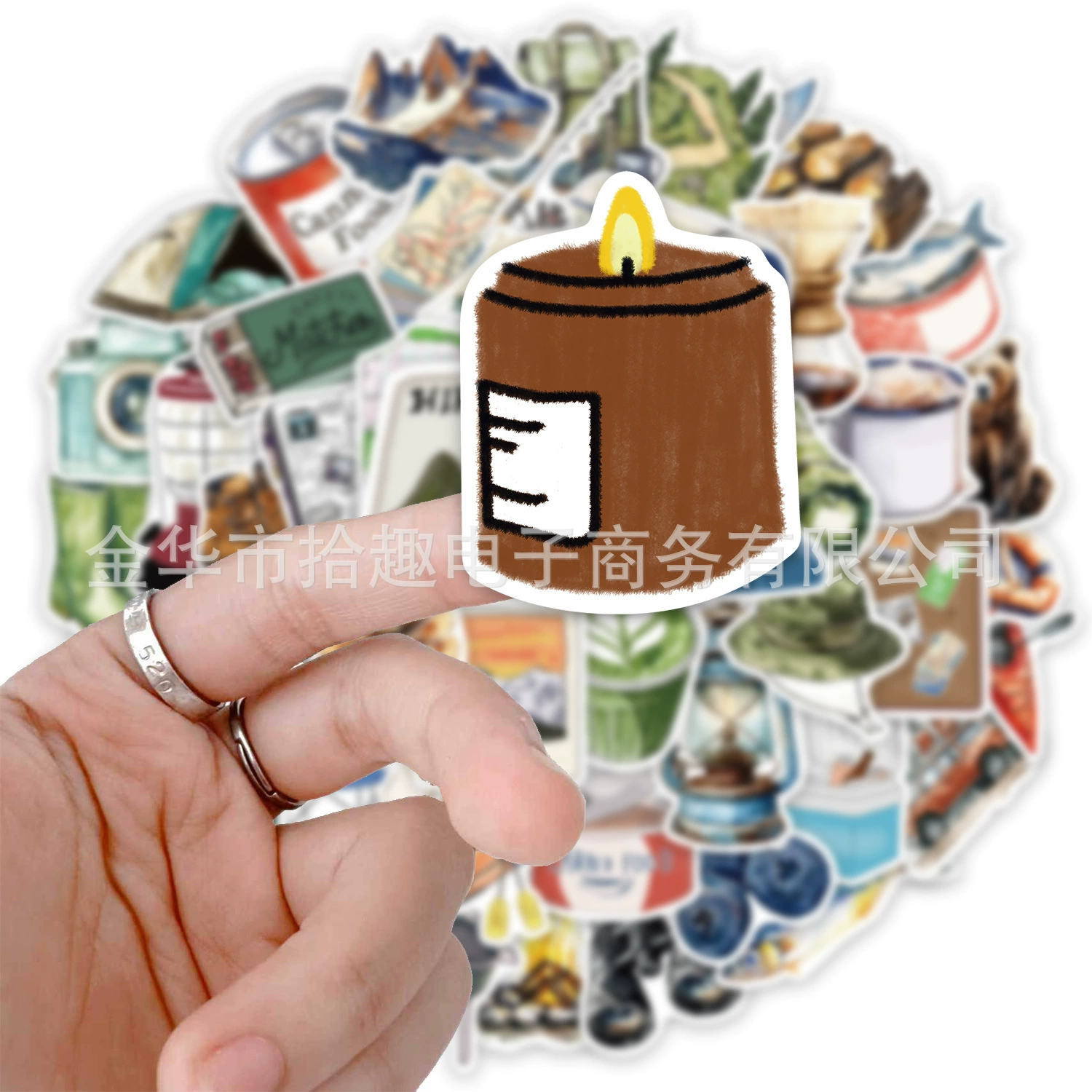 [50 шт. наклейки для кемпинга, коллаж, милые наклейки для крышки, утеплённая кружка, ноутбук наклейки]