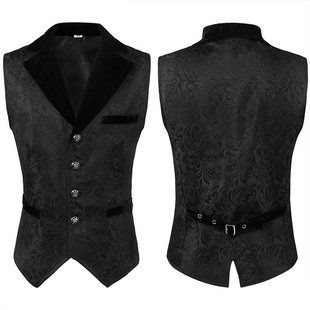 2025 Amazon Wish New Men's Medieval Clothing Retro Gothic Long Dress Vest Halloween Costume