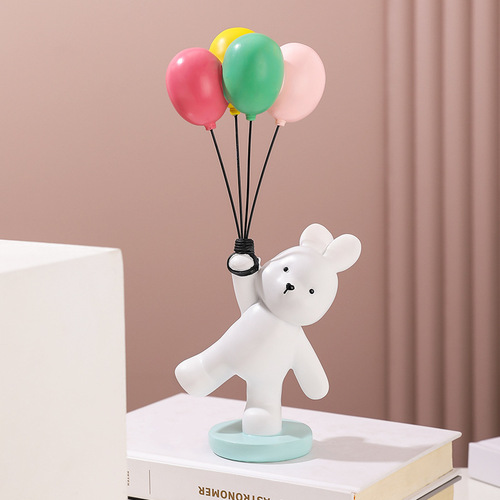 Creative bunny ornaments wine cabinet bookshelf decoration home living room children's room cute accessories housewarming gift