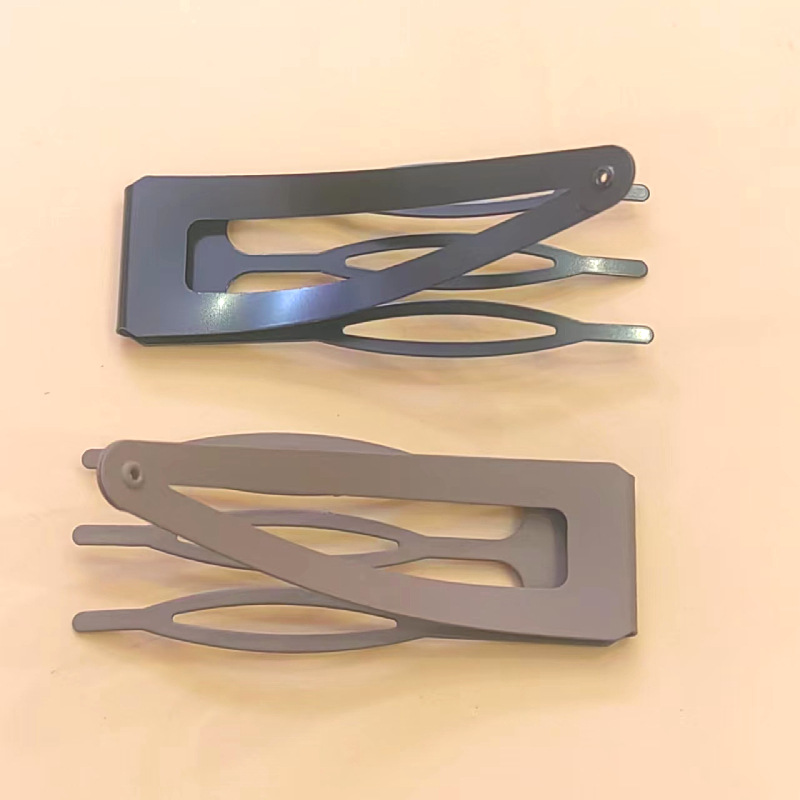 跨境金属按扣发夹bb夹发饰头饰盘发碎发刘海边夹 大号水滴夹