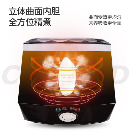 Cross-border supplier Ouzhibao mini rice cooker—wholesale 1.6L car-mounted mini rice cooker, perfect for 2-3 people