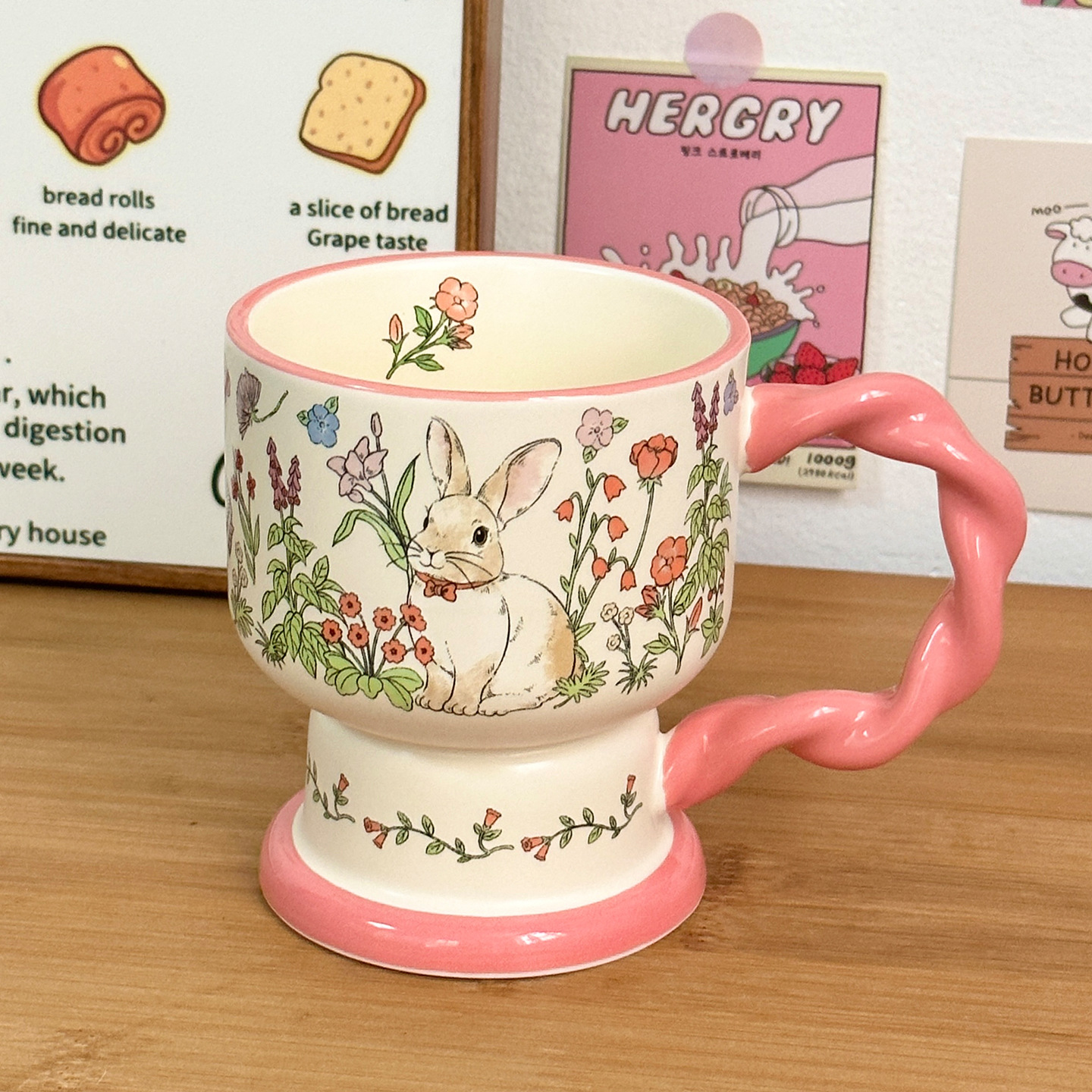 Tazas de cerámica con cucharas lindas copas de regalo de cumpleaños tazas de agua para niñas tazas de café de pareja de alto valor