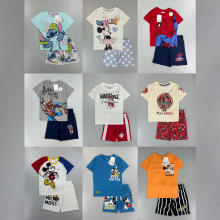 夏款一手起批新花色mix brands外贸童装短袖套装baby summer sets