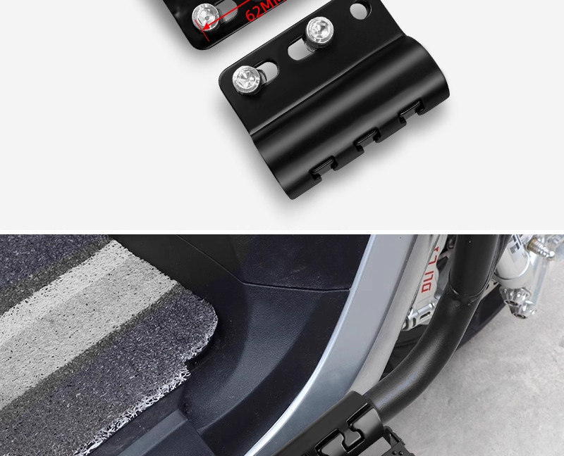 Widened Anti-Slip Motorcycle Modification Accessories Folding Foot Pedal for Electric Scooters, No Drilling Required