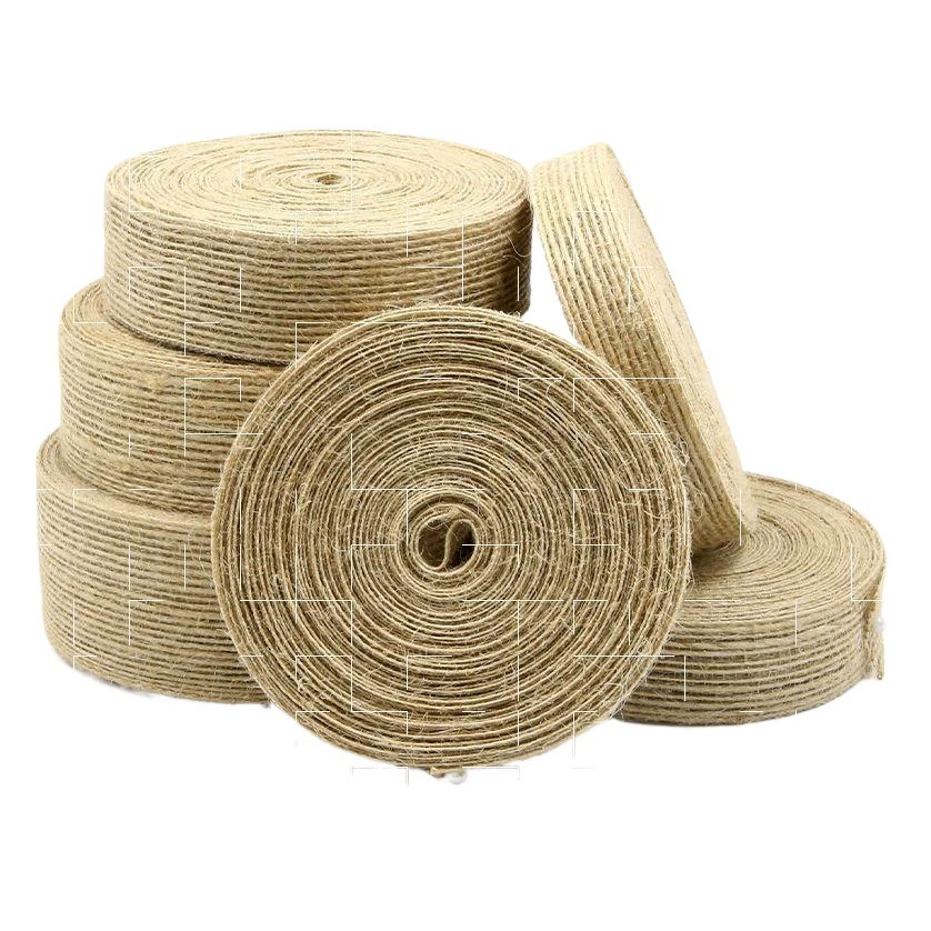 Конопляная лента пеньковая веревка лента Ремесла Подарочная ваза украшение обвязка бант Пряжка Лента