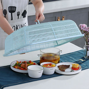 Rectangular Plastic Food Cover for Home Use, Dustproof Rice Cover, Leftover Food Fly-Proof Table Cover, Kitchen Gadget