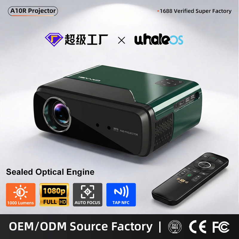 Cross-Border E-Commerce Popular Projector for Home Use in the Bedroom, Small Portable Projector, Overseas Version, Foreign Trade Dropshipping