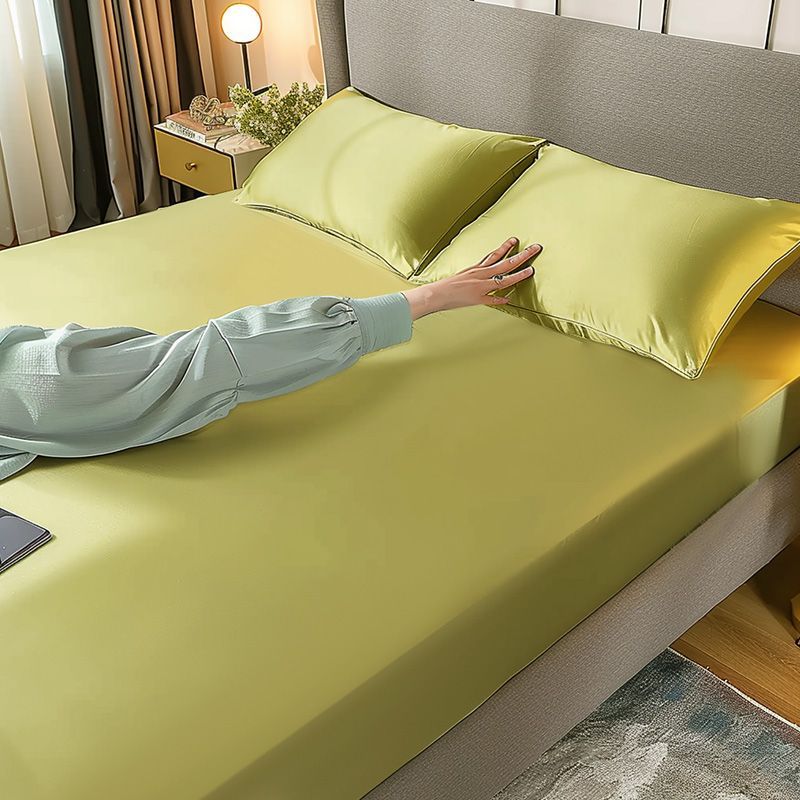 Bed Cover Bed Pure Color Non-Slip Bed Fitted Bed Sheets Bed Bed Sheets Cover Ins Style Class a Skin-Friendly Simmons Bed Protective Cover