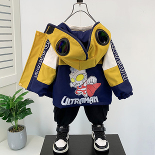 Ultraman Jacket Boys Autumn Clothing 2025 New Children's Jacket Western Style Baby Autumn Windbreaker Handsome Children's Clothing