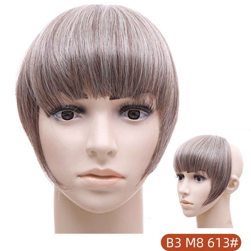 Comercio exterior peluca Liuhai pelucón mujer sin rastro fibra química cinturón de antepasados una pieza de espesamiento Qi Liuhai extensión al por mayor