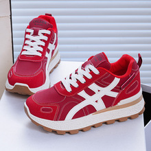 老爹鞋女2025新款秋季鞋子女韩版百搭厚底增高轻便软底休闲运动鞋