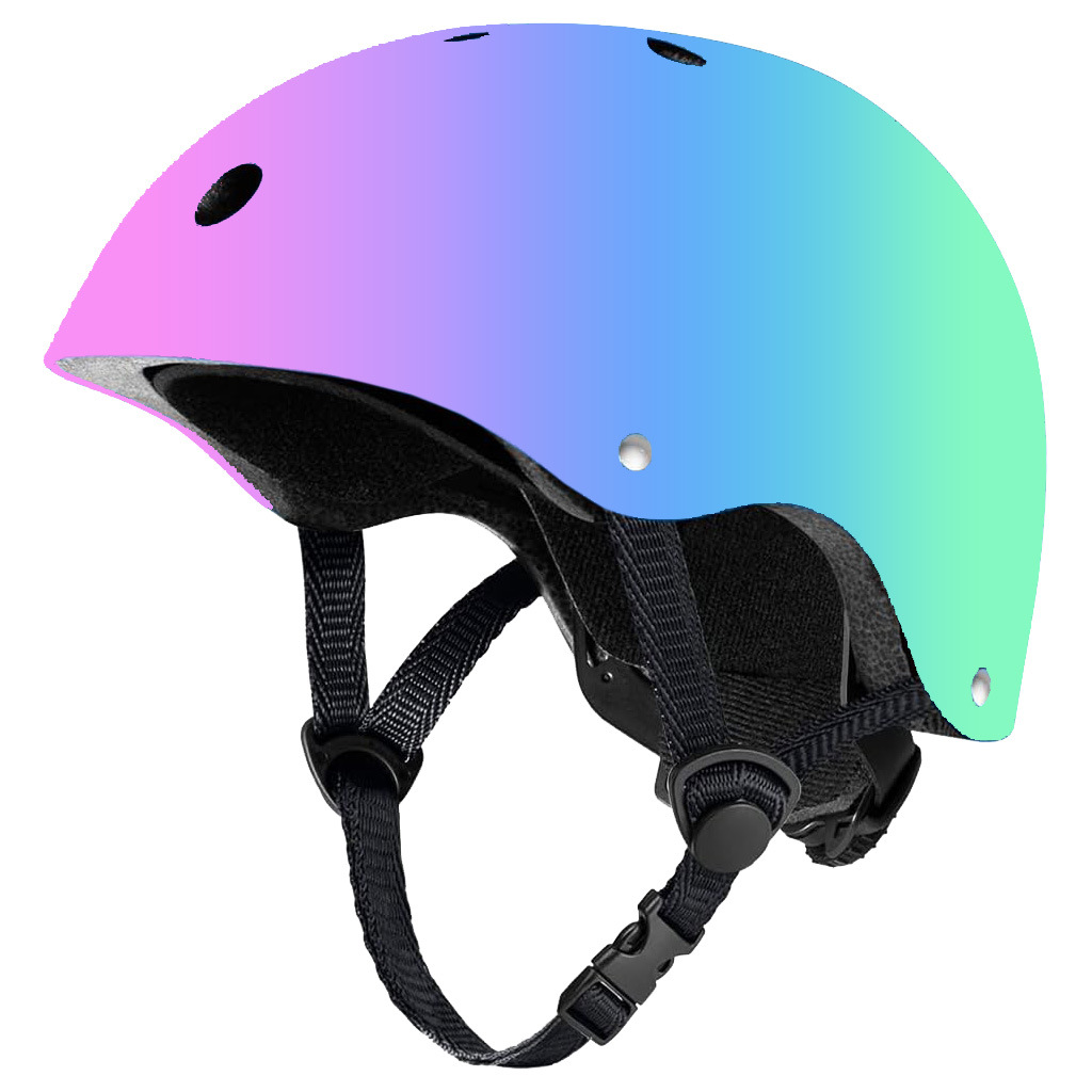 Color gradient adjustable helmet young children teenagers boys girls skateboard bicycle helmet japanese SG manufacturer