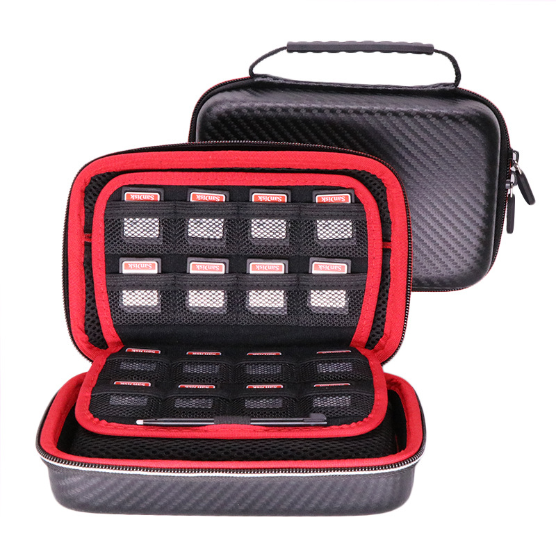 Fabricante en stock adecuado para Nintendo handheld 3dsll juego anfitrión protección bolsa de almacenamiento cubierta Eva titular la tarjeta a prueba golpes