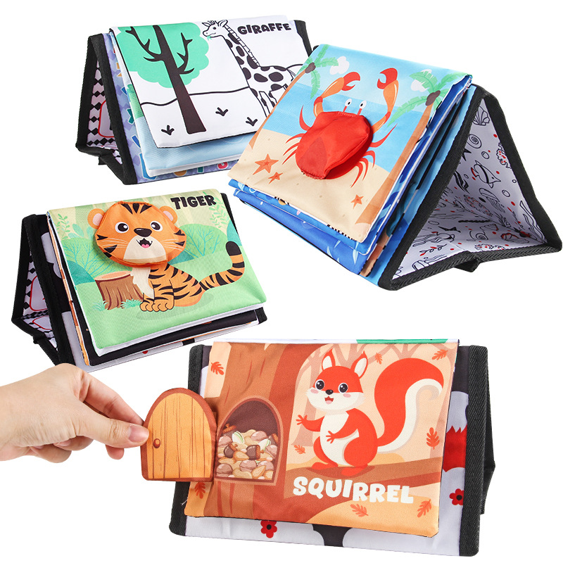 21 Cloth Books for Babies Aged 0-3 Years: Animal Tail Cloth Books, Early Educational Funhouse Mirrors, Calendar Cloth Books, and Toys (Source Manufacturer)