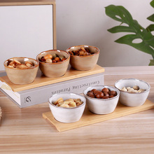 北欧风陶瓷碗碟套装家用高级感批发厨房小吃酱料碟跨境赠礼优选