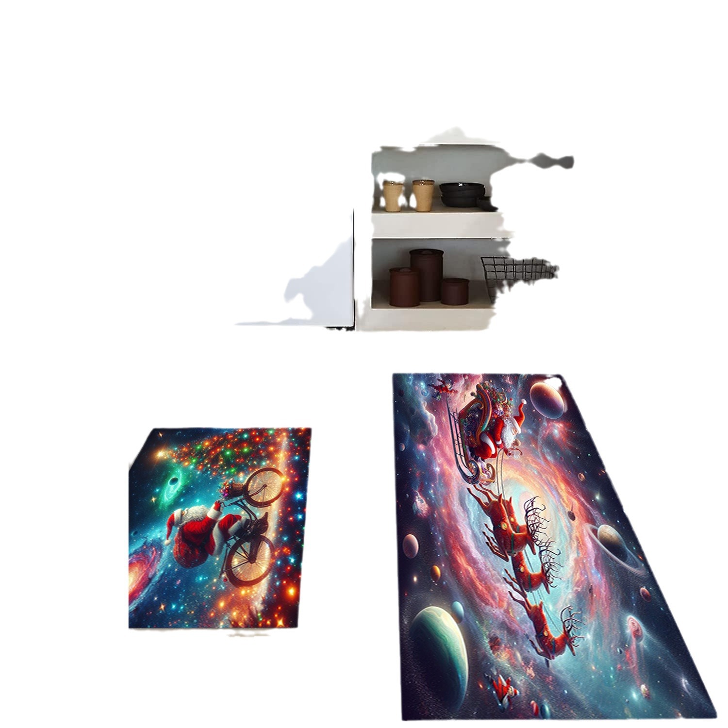 Juldekoration Golvmatta Kök Smutsbeständig Slitstark Fotmatta Entrédörr Förtjockad dörrmatta_voghion.com