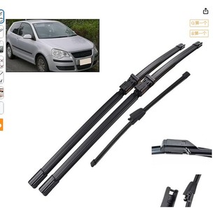 Suitable for Volkswagen Polo Mk 4 9N3 9N Front and Rear Wiper Blades 2006-2009 Wiper 21+19+13