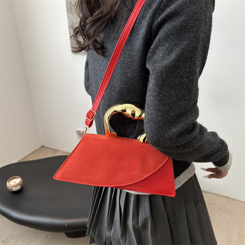 Cross-border 2025 nuevo diseño de nicho simple de textura alta bolso de hombro universal bolso pequeño