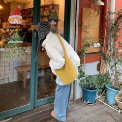 黄果樹と冬」の柔らかい毛は毛の毛のバケツを包んで大容量の秋冬を包んで肩掛けします。