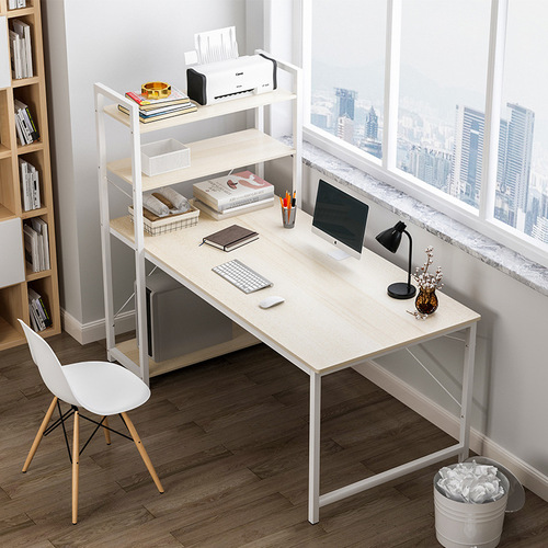 Wholesale simple computer desktop table home simple rental all-in-one table desk bookshelf combination bedroom desk study