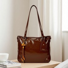 秋暄桂序托特包包女大容量复古质感通勤包单肩斜挎包工厂一件代发