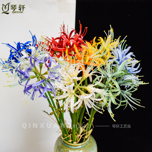 High-realistic lotus flower, wind and rain orchid, wedding hotel decoration flowers, ancient style photography props, manjusaka artificial flower wholesale