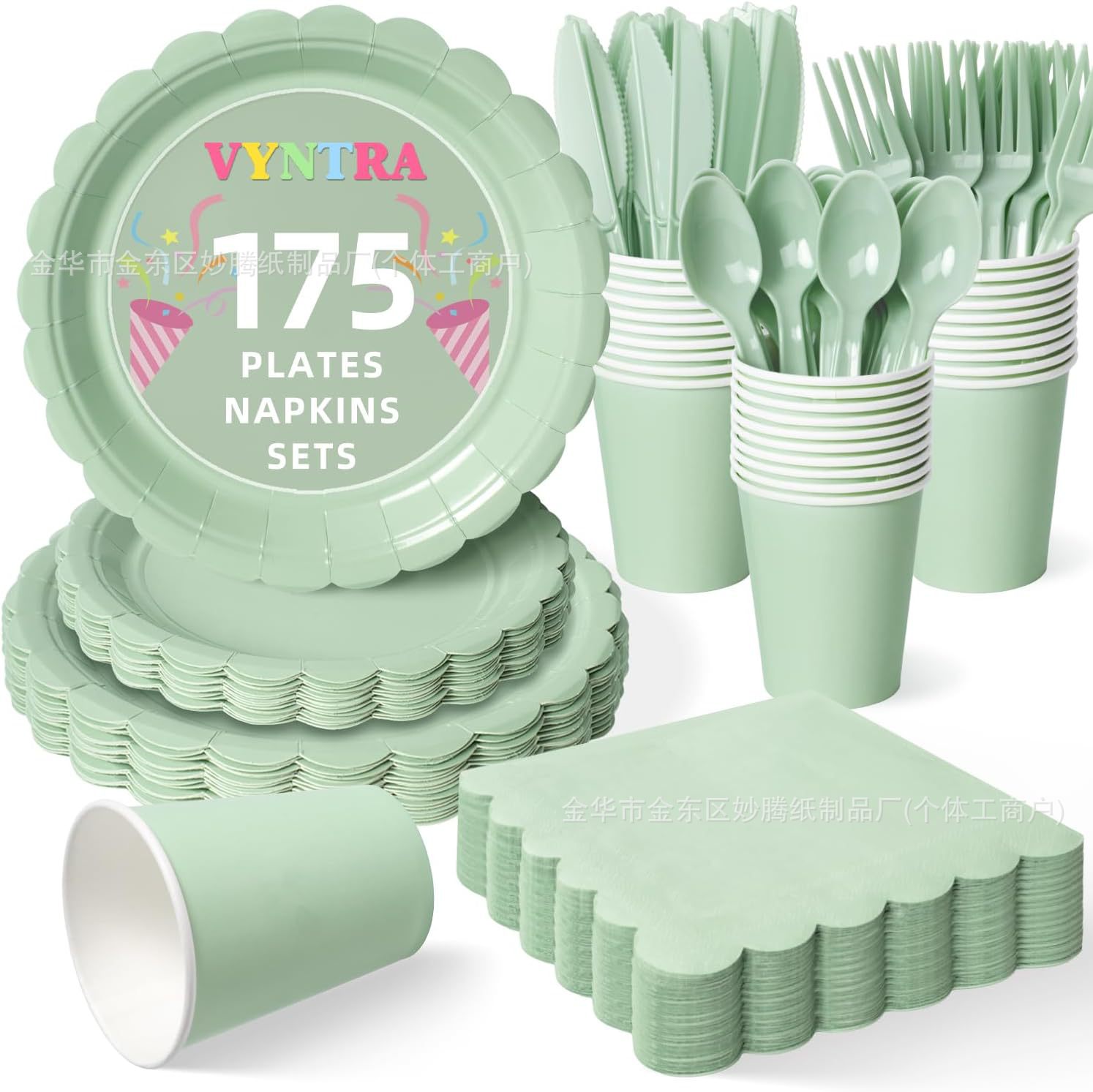 Nuevos platos de fiesta de encaje de color sólido transfronterizo con toallas de papel desechables para la cena familiar