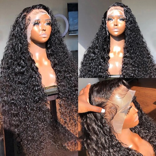 Front Lace Small Roll Wig Cap 13x4 Lace Wig Full Head Wig Mixed Human Hair Wigs