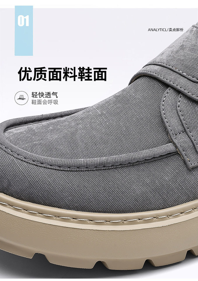 Giày thể thao nam sneaker lưới thoáng khí khóa xoay đế dày — Màu kaki, màu xám, màu đen chi tiết 9