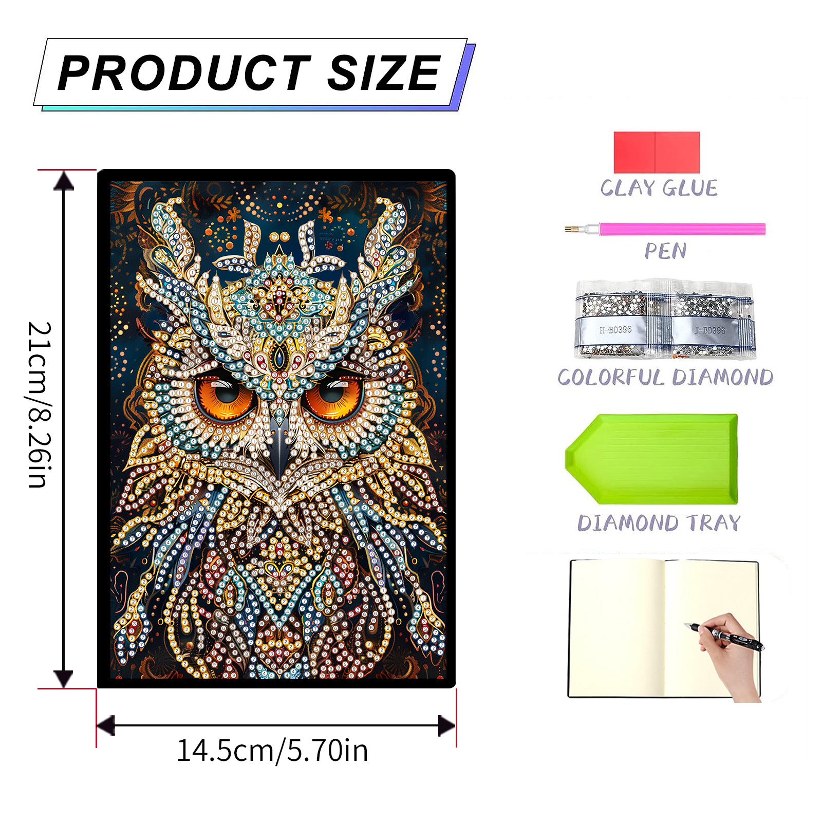 Diamante brillante de forma creativa transfronteriza A5 cuadernos de dibujos animados dibujos de diamante material paquete pegatinas pegatinas de niños libro de diamante al por mayor