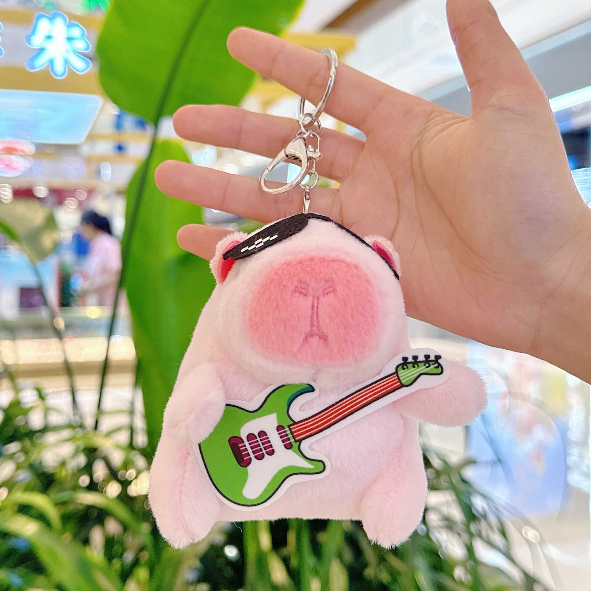 그린 기타 핑크 카피바라 + 실버 버클