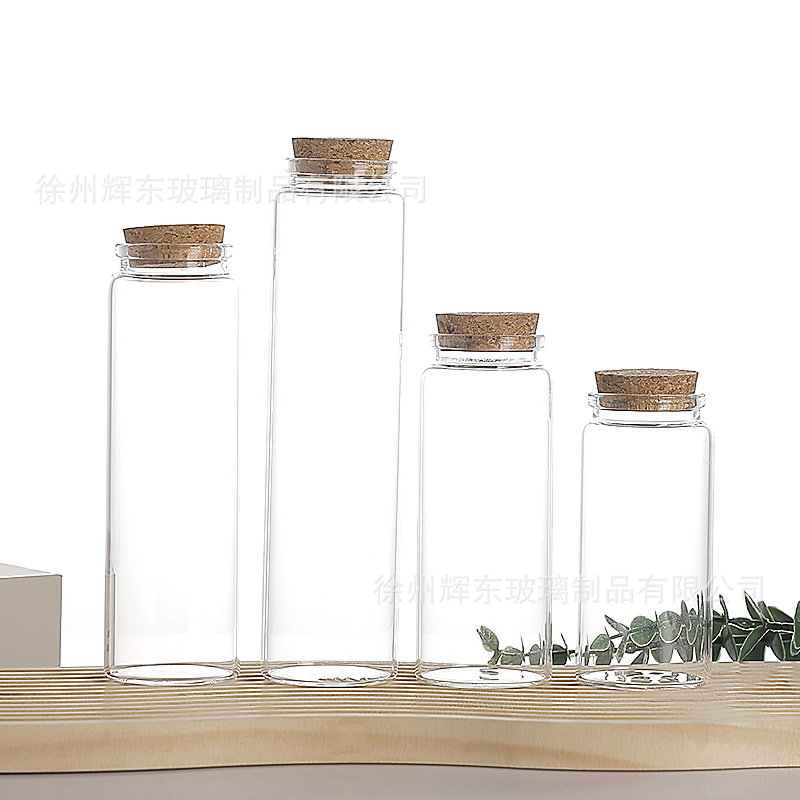 47mm botellas de corcho de bayoneta botellas de reactivo de vidrio transparente de alta borosilicina botellas de té botellas de botellas de deseos botellas de deriva