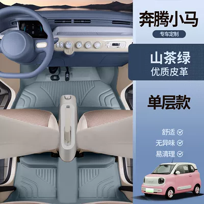 Cute Car Floor Mats, Universal Foot Pad - camellia-green-single-layer-foot-mat-pentium-pony-7d-waterproof