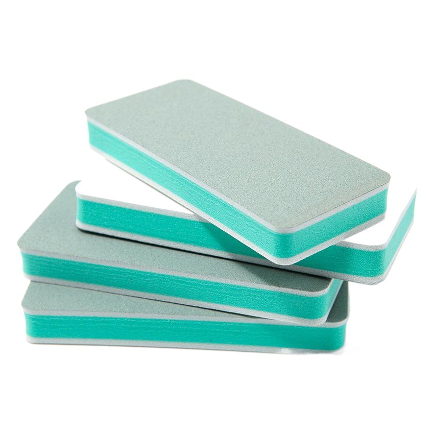 Factory Direct Sales Green and White Double-Sided Polishing Board Toy Tool Manicure Walnut Polishing Block Literary Play Polishing