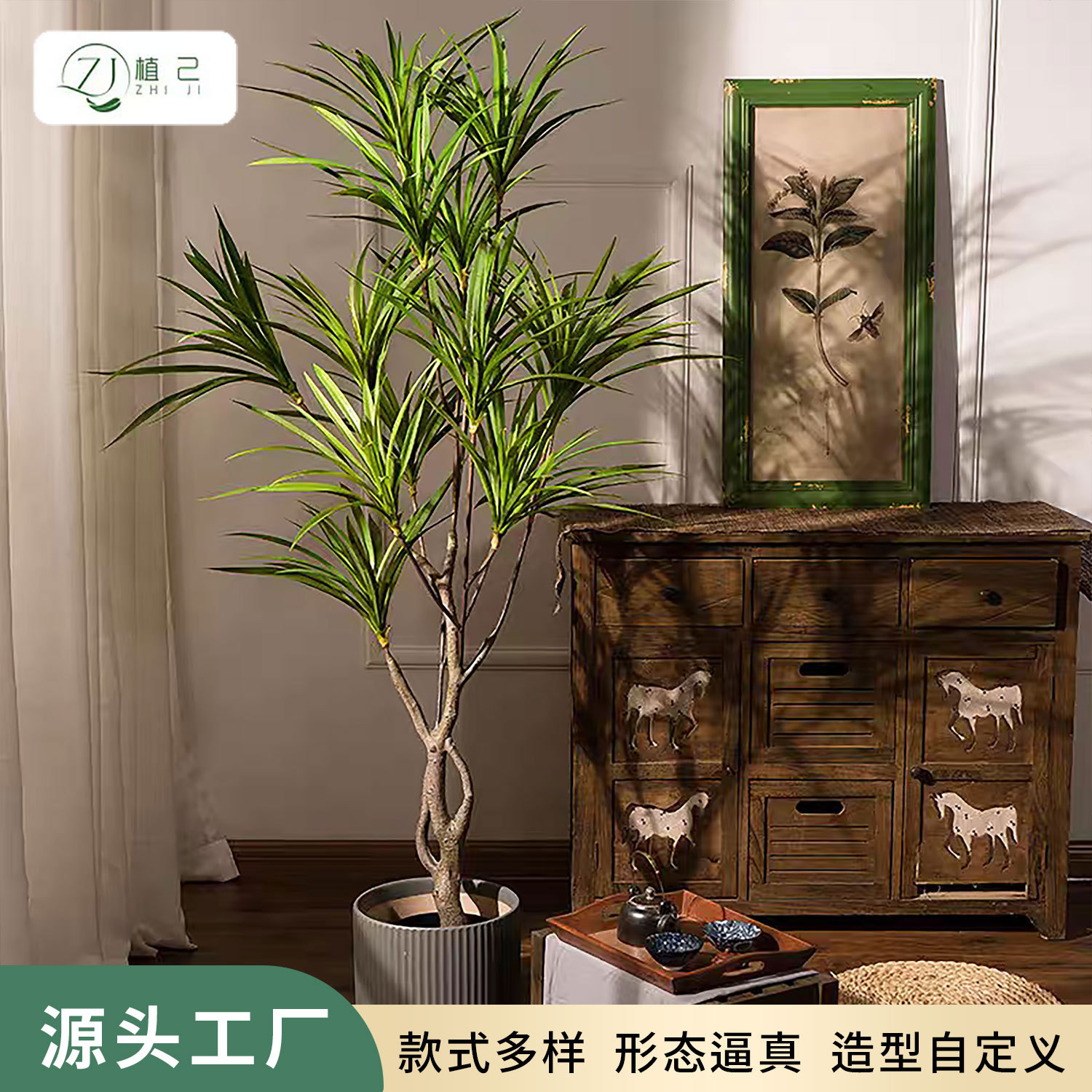 Simulación de viento pastoral plantación verde orquídea colgante decoración interior ventana paisajismo decoración planta en maceta orquídea colgante
